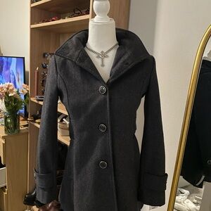Kenneth Cole New York Charcoal Pea Coat